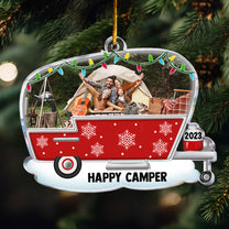 Happy Camper - Personalized Acrylic Photo Ornament