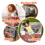 Happy Campers - Personalized Blanket - Birthday, Camping Gift For Family Members, Campers