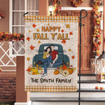 Happy Fall Y'All - Personalized Flag - Fall Season Gift For Family - Home Decoration, Autumn Outdoor Decor