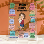 Happy First Mother's Day Mom Daily Affirmations - Personalized Acrylic Plaque