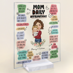 Happy First Mother's Day Mom Daily Affirmations - Personalized Acrylic Plaque