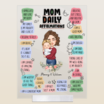Happy First Mother's Day Mom Daily Affirmations - Personalized Acrylic Plaque