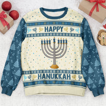 Happy Hannukah - Personalized Ugly Sweater