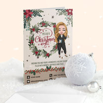 Happy Holiday  - Personalized Folded Card - Christmas Gift For Customer From Realtor
