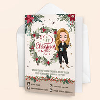 Happy Holiday  - Personalized Folded Card - Christmas Gift For Customer From Realtor
