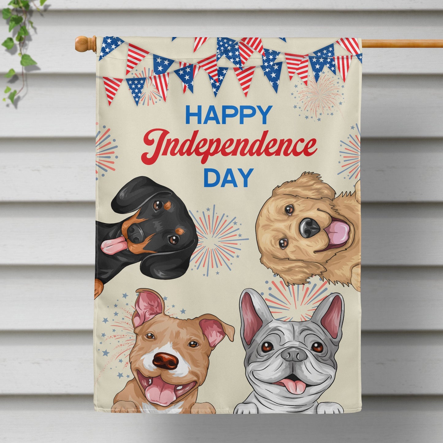 Happy Independence Day - Personalized Flag