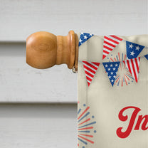 Happy Independence Day - Personalized Flag