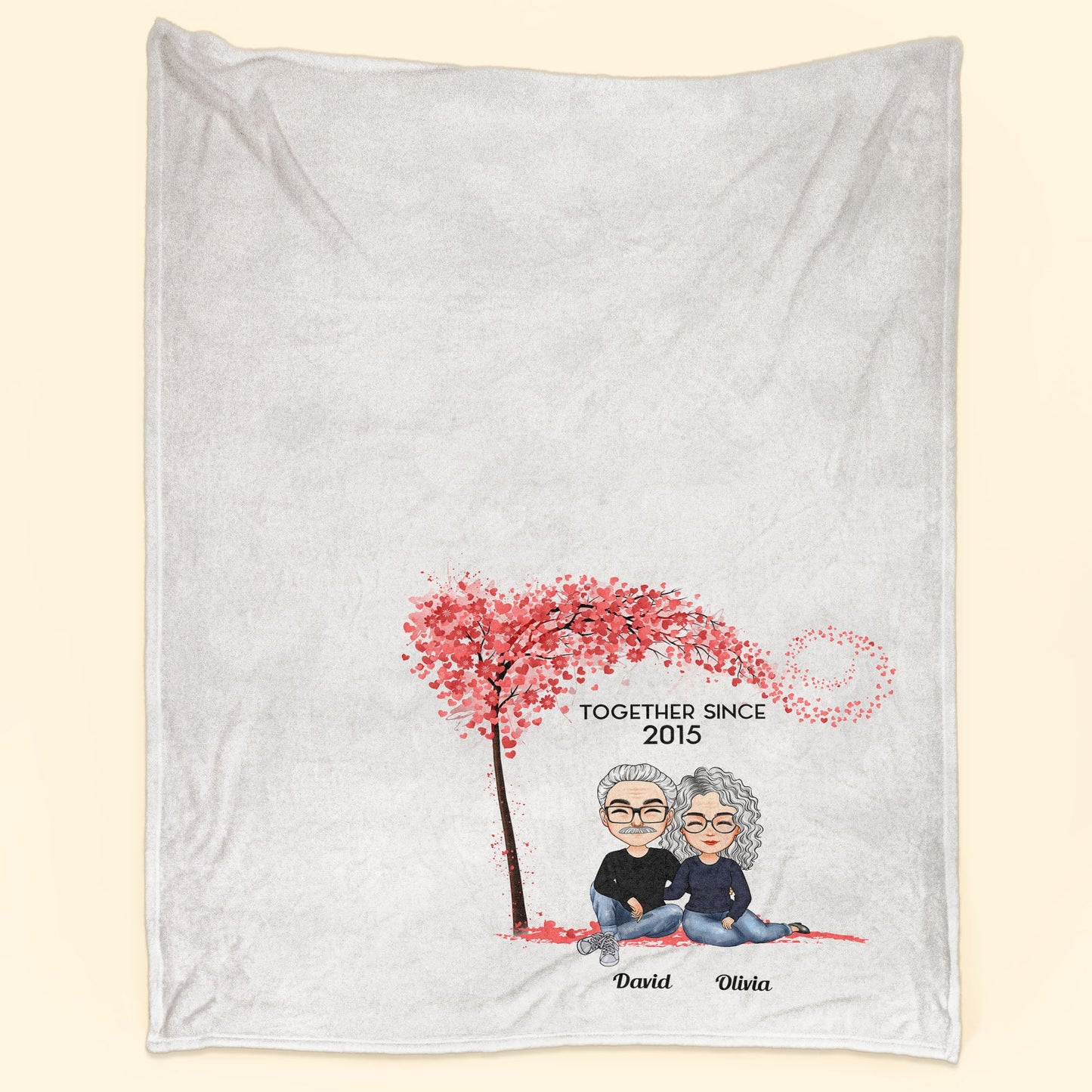 Happy Together - Personalized Blanket - Birthday Anniversary Gift For Husband, Wife, Girlfriend, Boyfriend