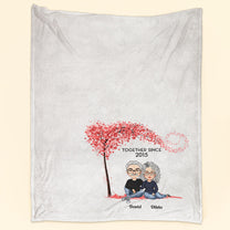 Happy Together - Personalized Blanket - Birthday Anniversary Gift For Husband, Wife, Girlfriend, Boyfriend