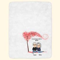 Happy Together - Personalized Blanket - Birthday Anniversary Gift For Husband, Wife, Girlfriend, Boyfriend