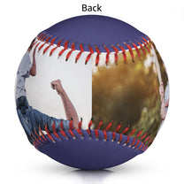 Happy Father's Day To The World's Best Dad - Personalized Photo Baseball