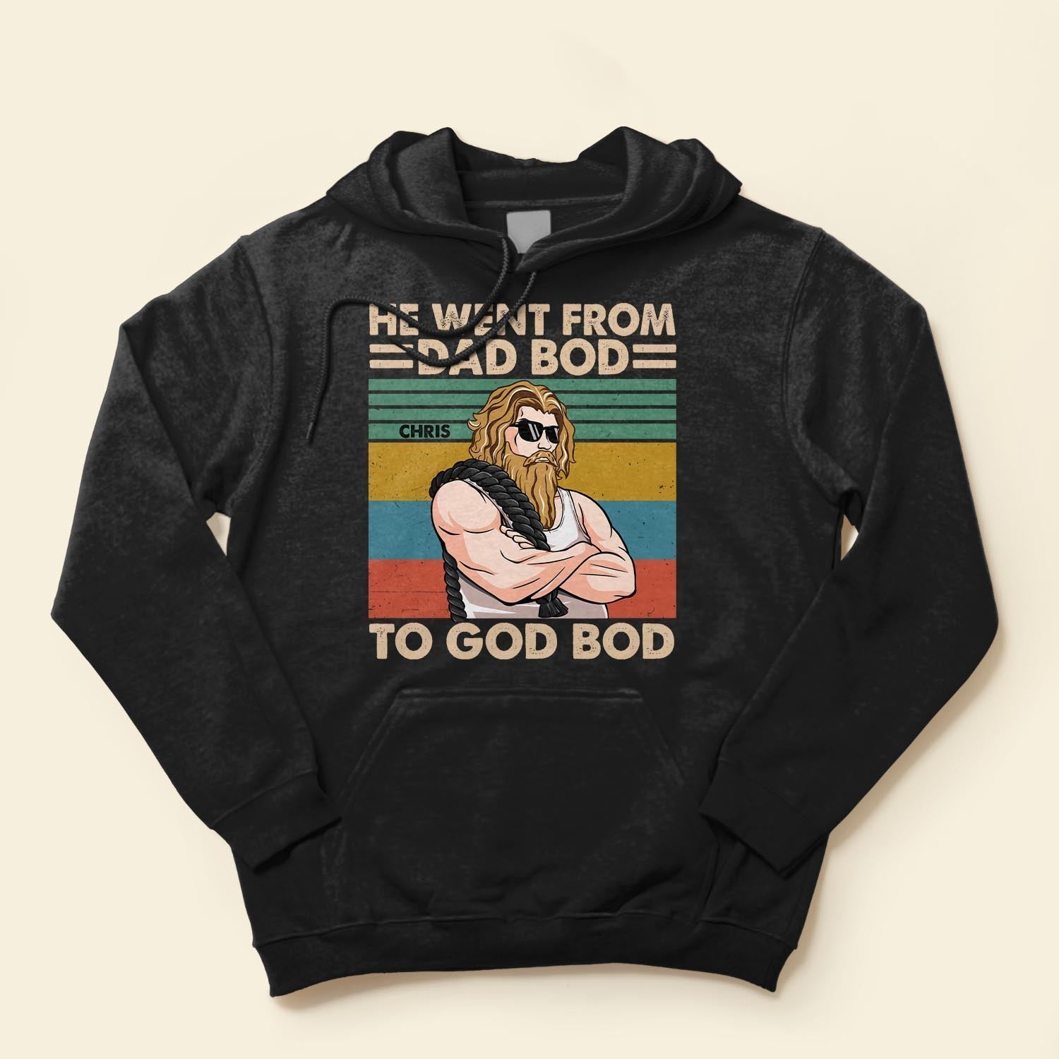 He Went From Dad Bod To God Bod - Personalized Shirt - Father's Day, Birthday, Funny  Gift For Dad, Father, Him, Gym Dad, Gym Lover