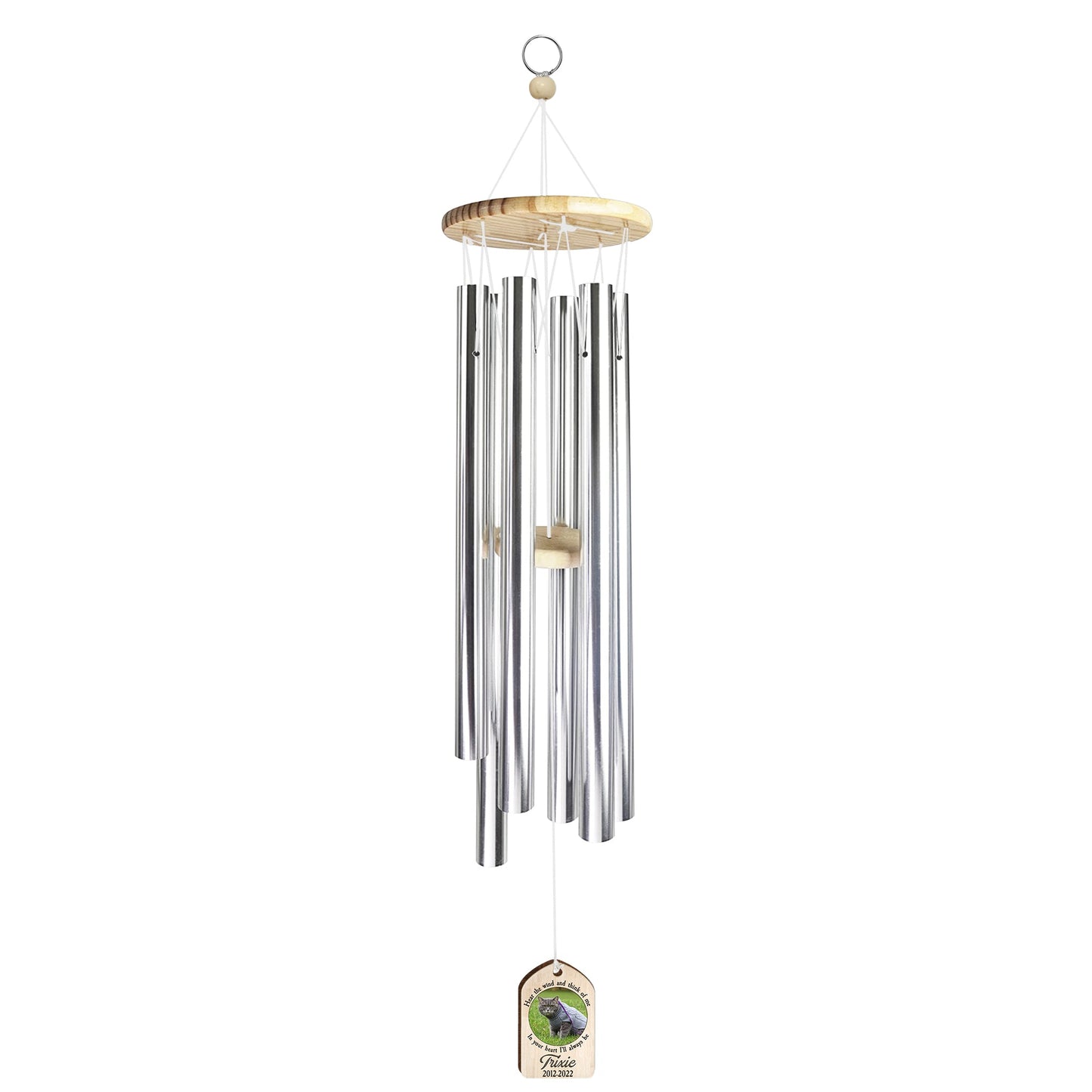 Hear The Wind And Think Of Me - Personalized Photo Wind Chimes