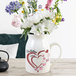Heart Grandkid Name - Personalized Ceramic Flower Vase