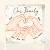 Heart Holding Hands Parents - Custom Shaped Square-Shaped Acrylic Plaque