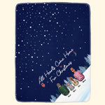 Hearts Come Home For Christmas - Personalized Blanket