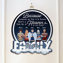 Heaven In Our Home - Personalized Custom Shaped Wood Sign