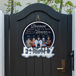 Heaven In Our Home - Personalized Custom Shaped Wood Sign