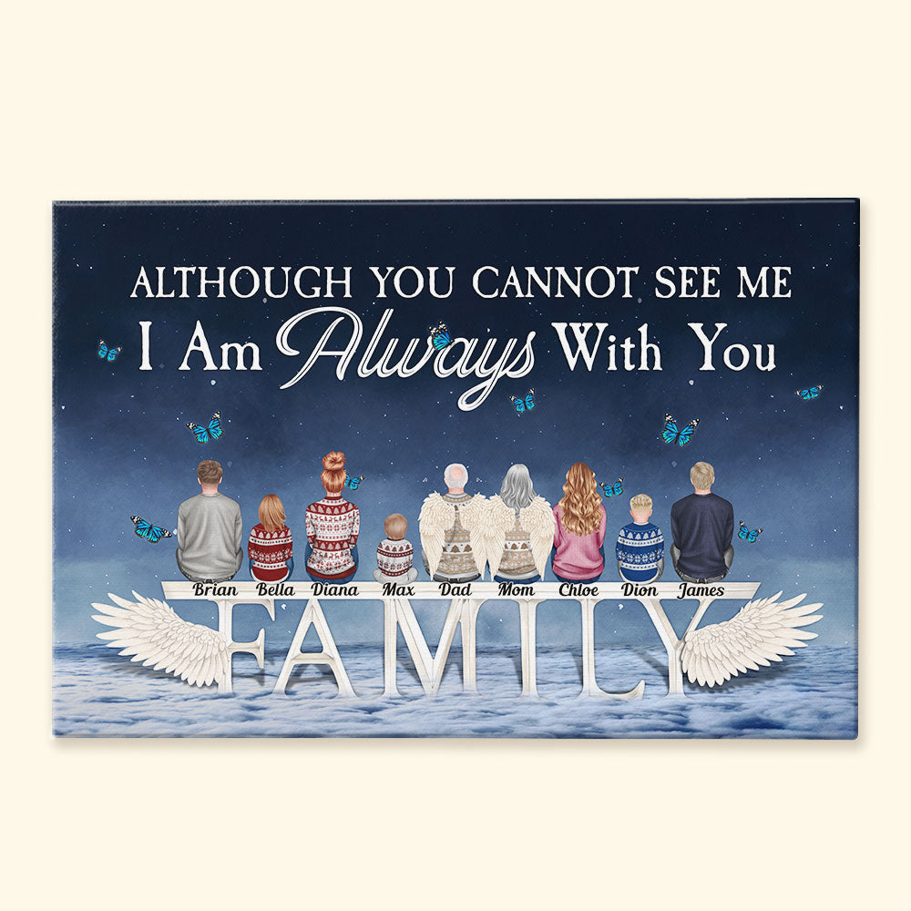 Heaven In Our Home - Personalized Poster/Wrapped Canvas - Memorial Gift For Family Members, Mom, Dad, Siblings
