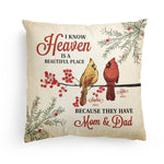 Heaven Is A Beautiful Place - Personalized Pillow (Insert Included) - Memorial Gift For Family, Remembrance, Grief Gift, Sympathy Gift