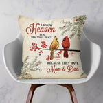 Heaven Is A Beautiful Place - Personalized Pillow (Insert Included) - Memorial Gift For Family, Remembrance, Grief Gift, Sympathy Gift