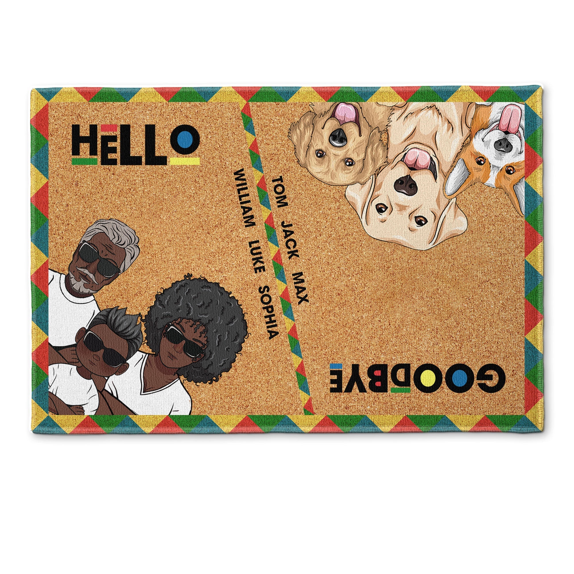 Hello Goodbye - Personalized Doormat