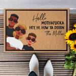 Hello Hey Hi How Ya Derrn - Personalized Doormat