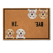 Hello. Goodbye. - Personalized Doormat - Gift For Family Members, Porch Decoration, Pet Parents, Pet Lovers, Dog Mom, Dog Dad, Cat Mom, Cat Dad