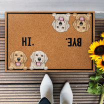 Hello. Goodbye. - Personalized Doormat - Gift For Family Members, Porch Decoration, Pet Parents, Pet Lovers, Dog Mom, Dog Dad, Cat Mom, Cat Dad
