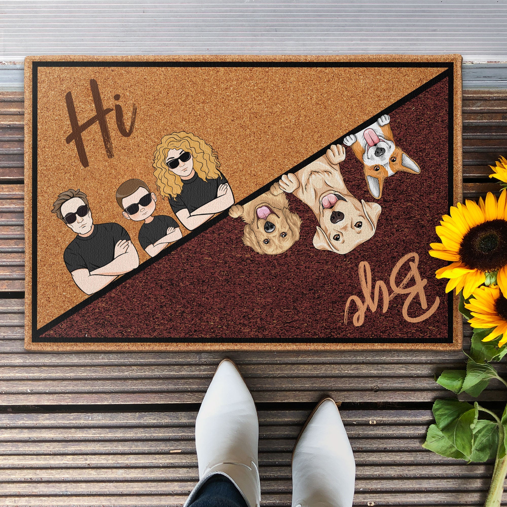 Hi Bye - Personalized Doormat