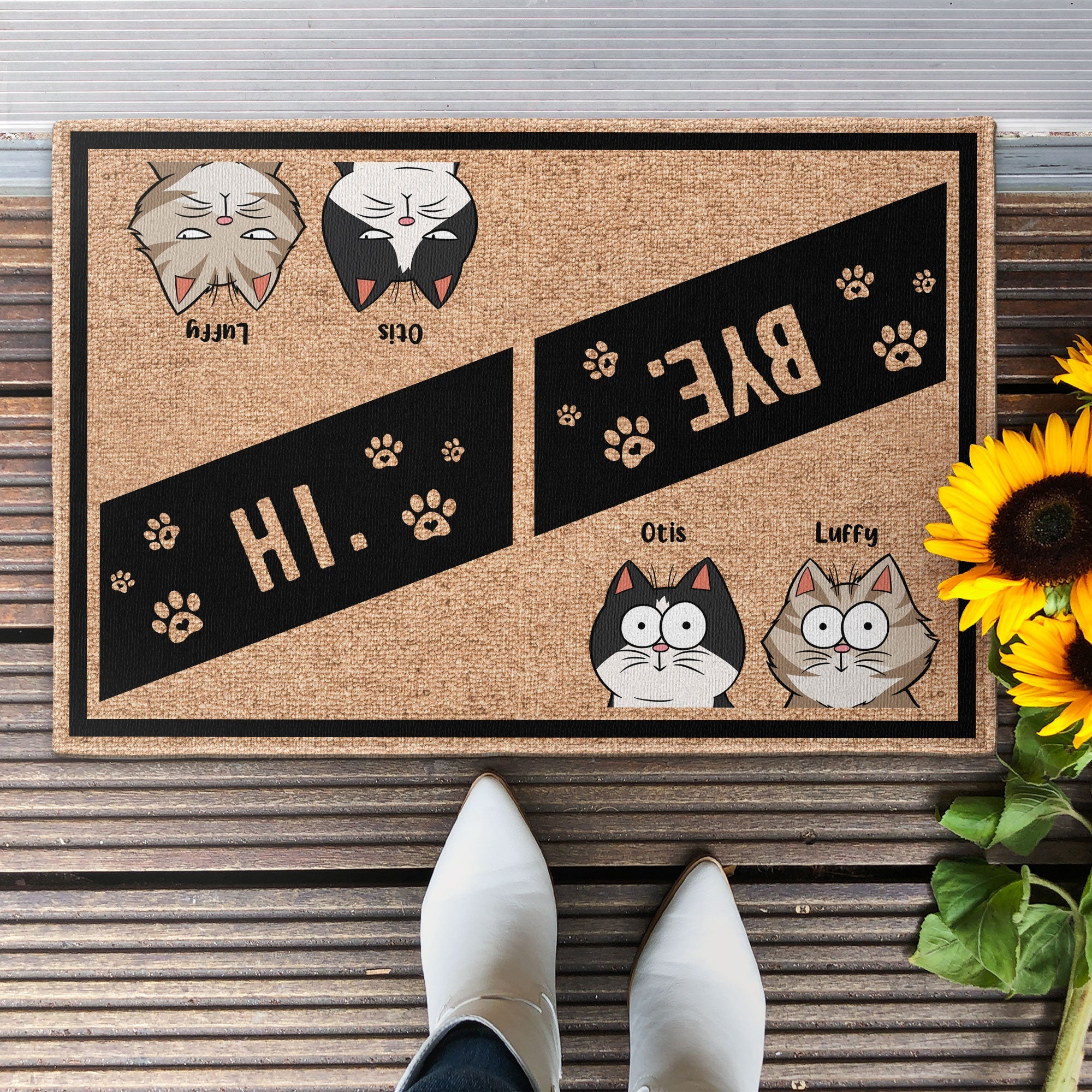 Hi Bye - Personalized Doormat