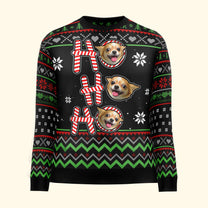 Ho Ho Ho - Personalized Photo Ugly Christmas Sweater