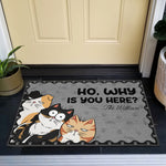 Ho Why Is You Here - Personalized Doormat