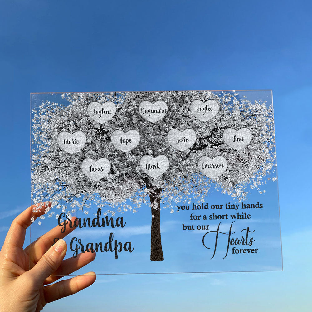 Hold Our Hearts Forever - Personalized Acrylic Plaque