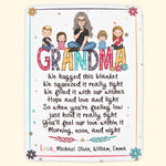 Hold This Blanket When You're Feeling Low - Personalized Blanket - Birthday, New Year, Christmas Gift For Grandma, Nana, Gigi