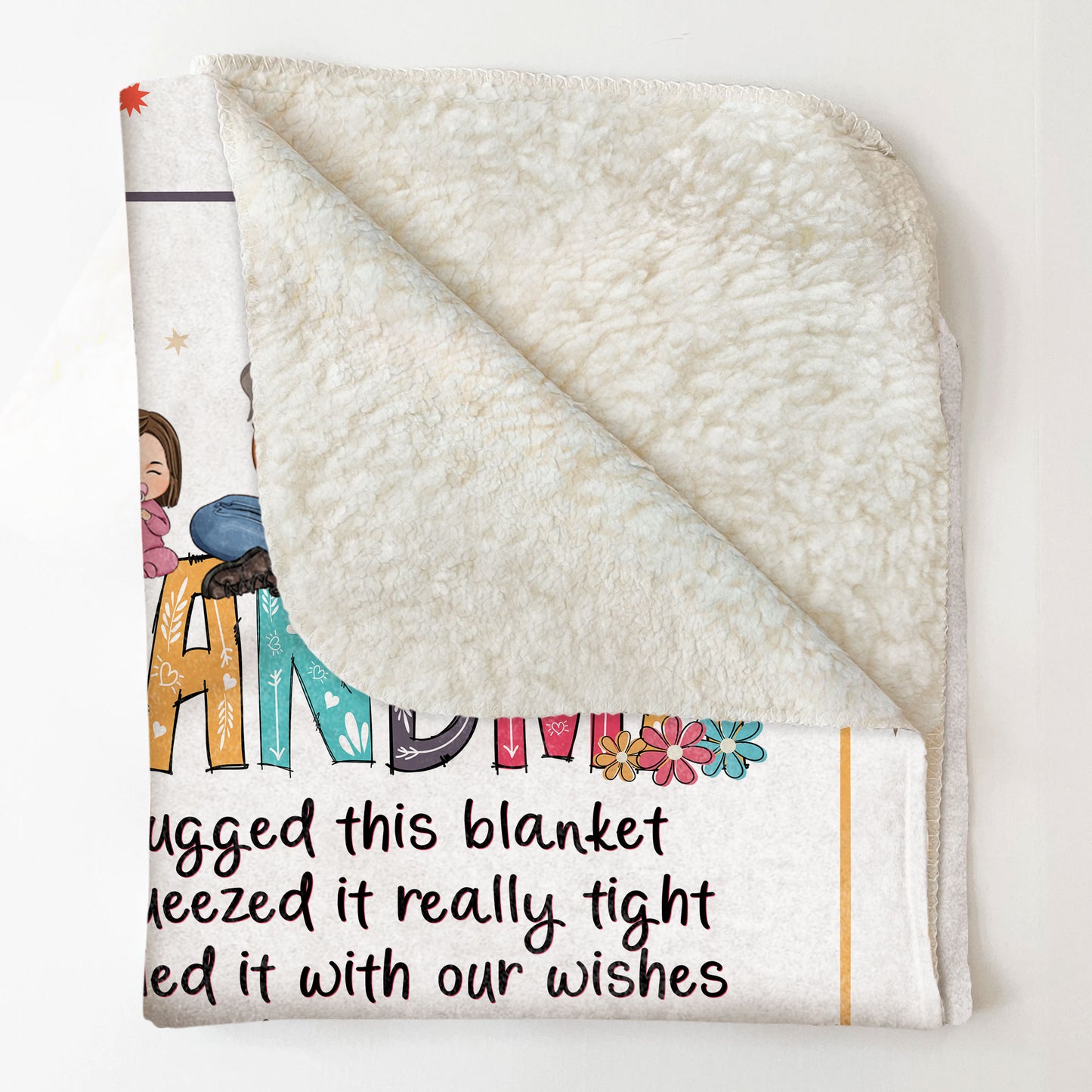 Hold This Blanket When You're Feeling Low - Personalized Blanket - Birthday, New Year, Christmas Gift For Grandma, Nana, Gigi