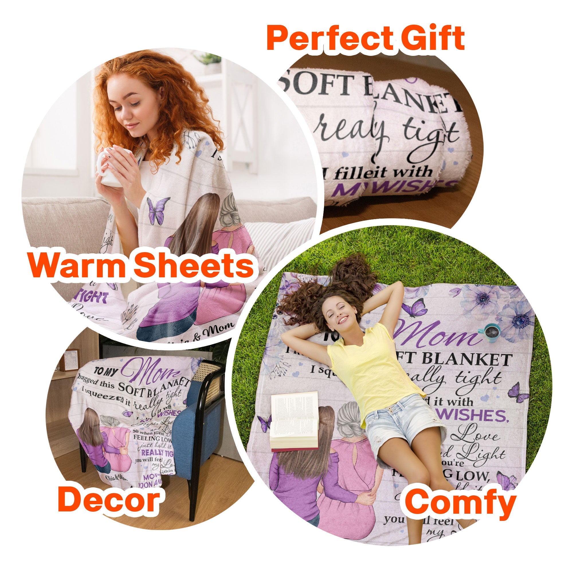 Hold This Really Tight - Personalized Blanket - Mother's Day, Birthday Gift For Mom, Mother - From Daughter