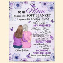 Hold This Really Tight - Personalized Blanket - Mother's Day, Birthday Gift For Mom, Mother - From Daughter