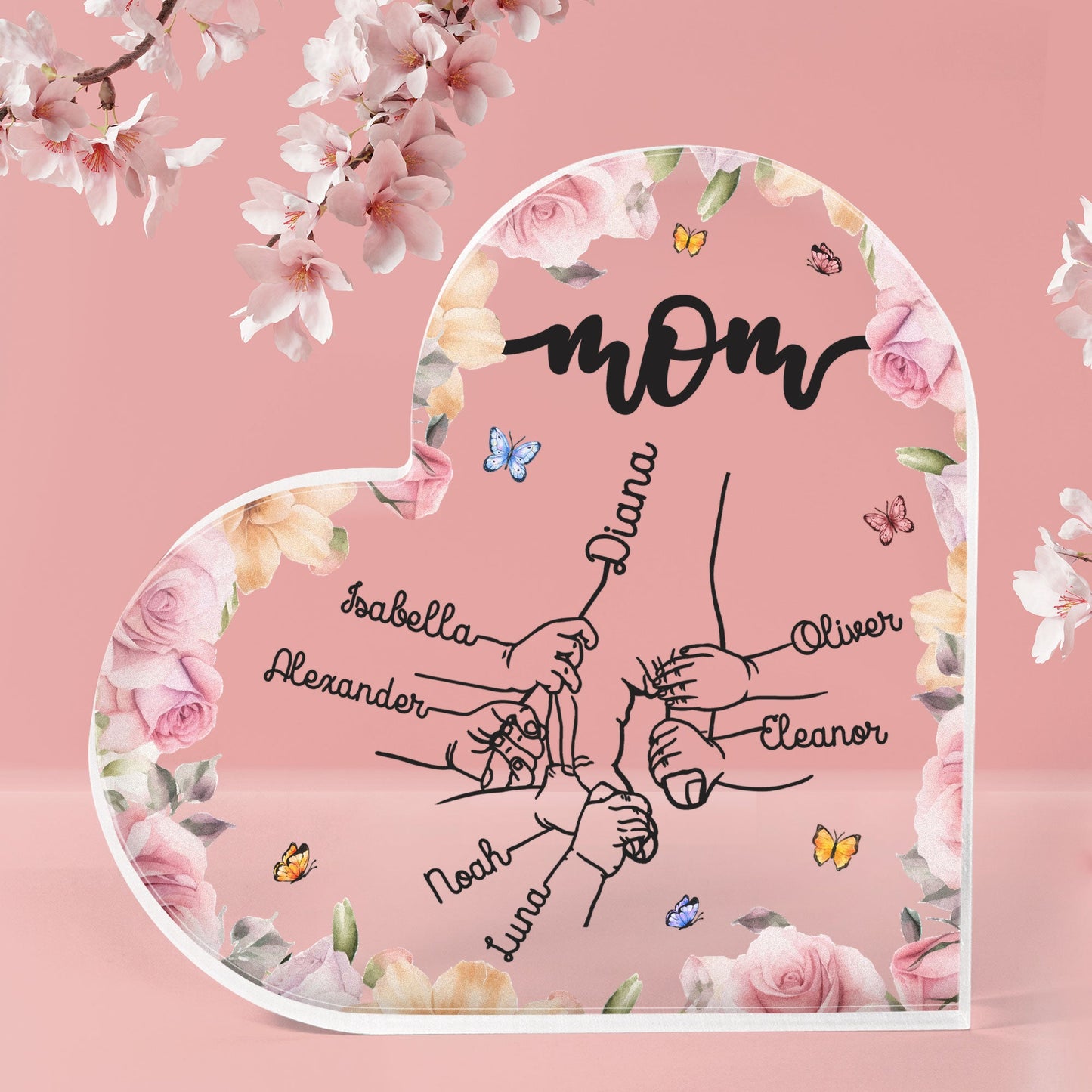 Holding Mom's Hand - Personalized Acrylic Plaque