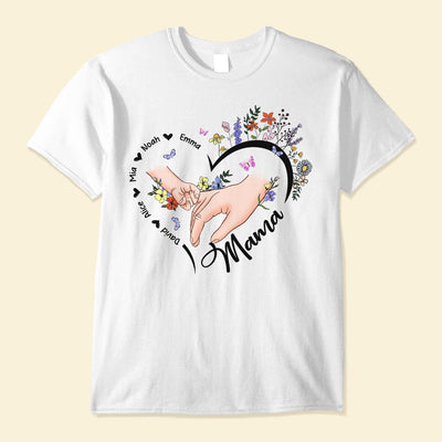 Holding Mom's Hand, Grandma's Hand - Personalized Shirt