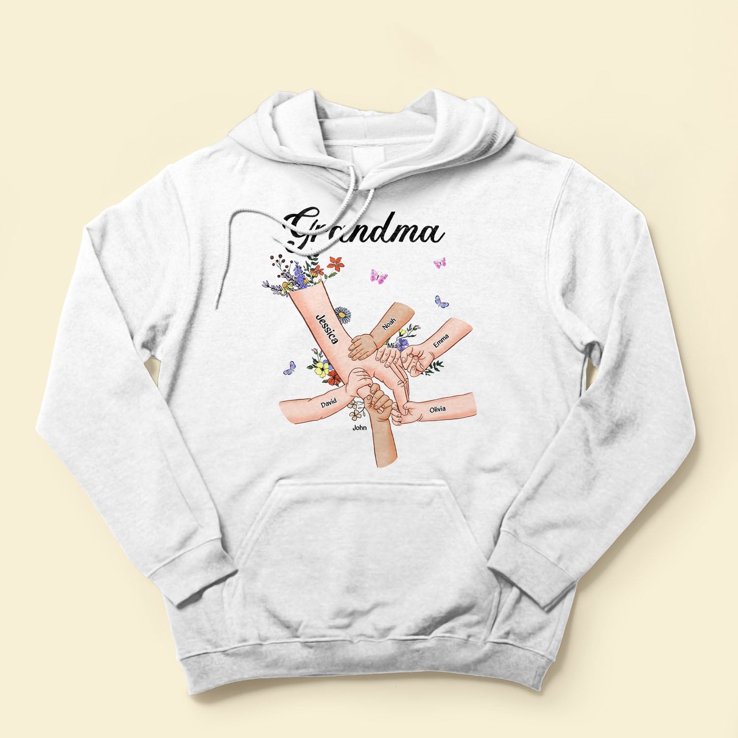 Holding Mom's Hand, Grandma's Hand - Personalized Shirt