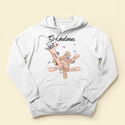 Holding Mom's Hand, Grandma's Hand - Personalized Shirt