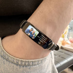 Holding You In My Heart Memorial Sympathy Gift - Personalized Photo Bracelet