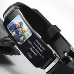 Holding You In My Heart Memorial Sympathy Gift - Personalized Photo Bracelet