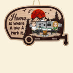 Home Is Where We Park It Camping Camper - Personalized Custom Shaped Wood Sign