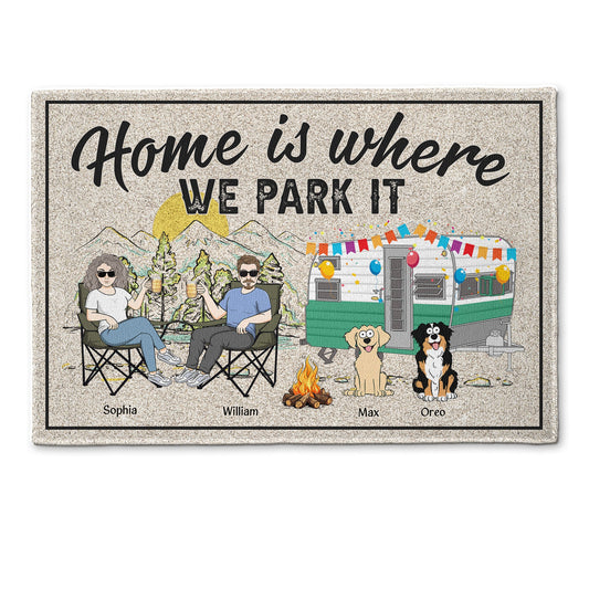 Home Is Where We Park It - Personalized Doormat