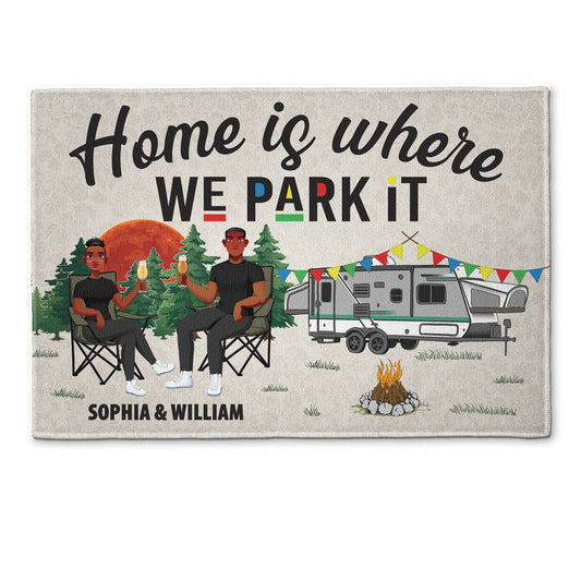 Home Is Where We Park It - Personalized Doormat