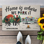 Home Is Where We Park It - Personalized Doormat