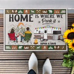 Home Is Where We Park It - Personalized Doormat