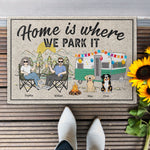 Home Is Where We Park It - Personalized Doormat